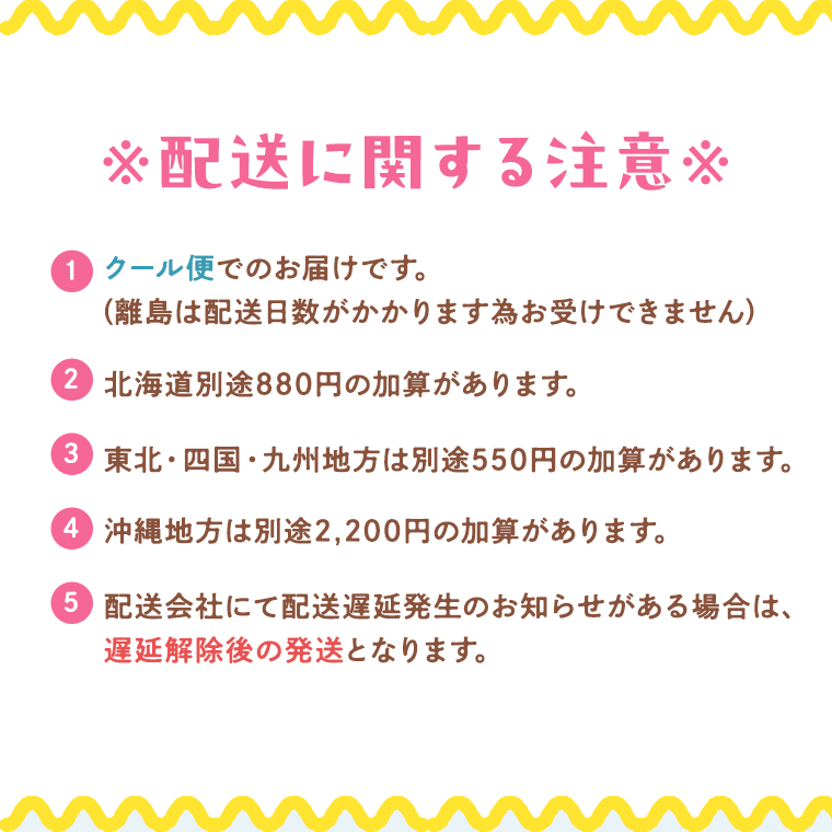 配送に関する注意